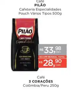 Supermercados Mundial Café pilão cafeteria especialidades oferta