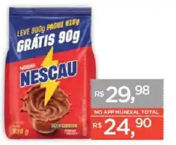 Supermercados Mundial Nescau oferta