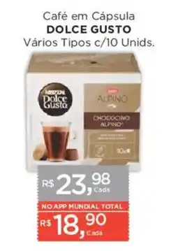 Supermercados Mundial Café em Cápsula Dolce Gusto Vários Tipos oferta