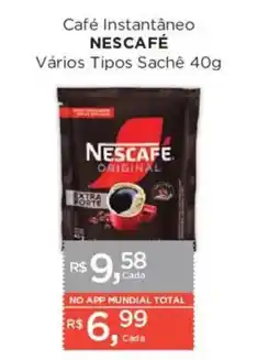 Supermercados Mundial Café Instantâneo Nescafé Vários Tipos Sachê oferta