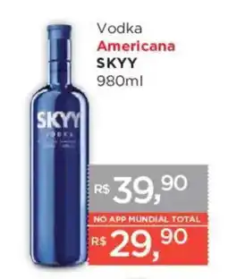 Supermercados Mundial Vodka americana skyy oferta