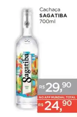 Supermercados Mundial Cachaça sagatiba oferta