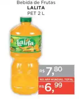 Supermercados Mundial Bebida de Frutas Lalita oferta