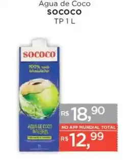 Supermercados Mundial Água de coco sococo oferta