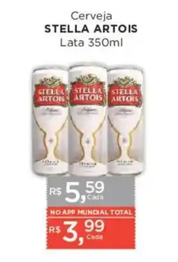 Supermercados Mundial Cerveja stella artois oferta