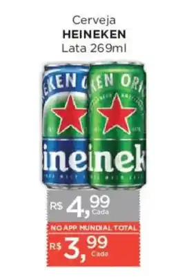 Supermercados Mundial Cerveja heineken oferta