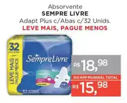 Supermercados Mundial Absorvente sempre livre oferta