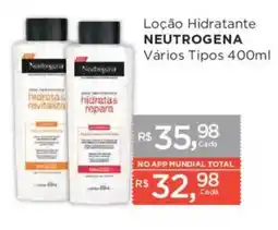 Supermercados Mundial Loção Hidratante Neutrogena Vários Tipos oferta