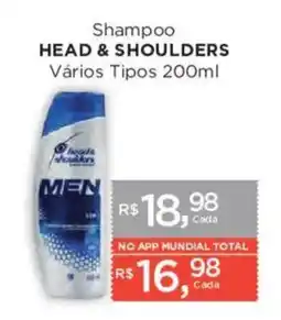 Supermercados Mundial Shampoo head & shoulders vários tipos oferta