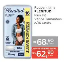 Supermercados Mundial Roupa íntima plenitud plus fit oferta