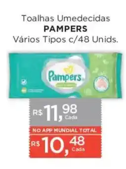 Supermercados Mundial Toalhas Umedecidas Pampers Vários Tipos oferta