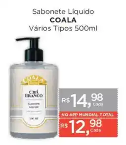 Supermercados Mundial Sabonete liquido coalá vários tipos oferta