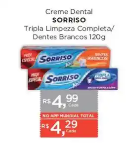 Supermercados Mundial Creme Dental Sorriso oferta