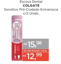 Supermercados Mundial Escova Dental Colgate Sensitive Pró-Cuidado Extramacia oferta