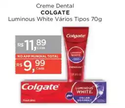 Supermercados Mundial Creme Dental Colgate Luminous White Vários Tipos oferta
