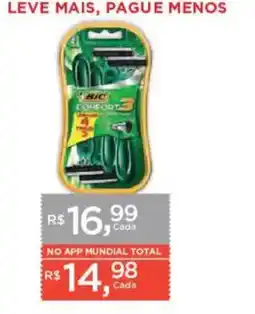Supermercados Mundial bic comfort oferta