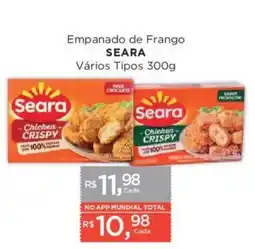 Supermercados Mundial Empanado de Frango Seara Vários Tipos oferta