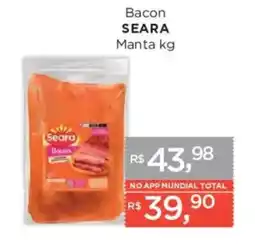 Supermercados Mundial Bacon seara manta kg oferta