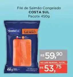 Supermercados Mundial Filé de Salmão Congelado Costa Sul oferta
