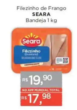Supermercados Mundial Filezinho de Frango Seara oferta