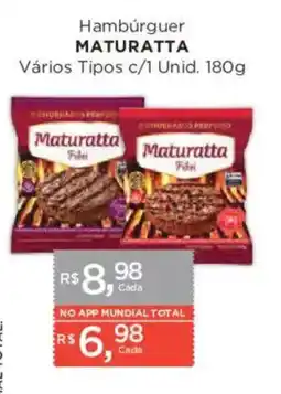 Supermercados Mundial Hambúrguer maturatta oferta