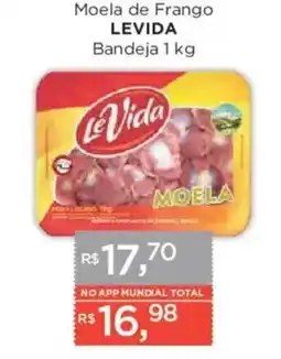 Supermercados Mundial Moela de Frango Levida oferta