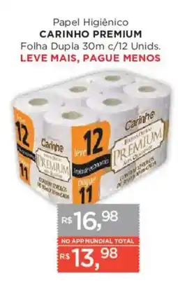 Supermercados Mundial Papel Higiênico Carinho Premium oferta