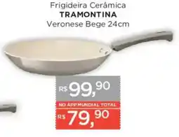 Supermercados Mundial Frigideira Cerâmica Tramontina Veronese Bege oferta