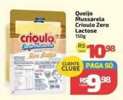 Supermercado Jacomar Queijo Mussarela Crioulo Zero Lactose oferta