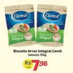Supermercado Jacomar Biscoito Arroz Integral Camil oferta