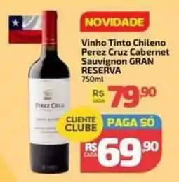 Supermercado Jacomar Vinho Tinto Chileno Perez Cruz Cabernet Sauvignon GRAN RESERVA oferta