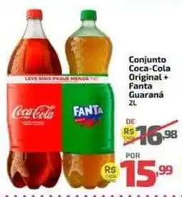 Supermercado Jacomar Conjunto Coca-Cola Original + Fanta Guaraná oferta