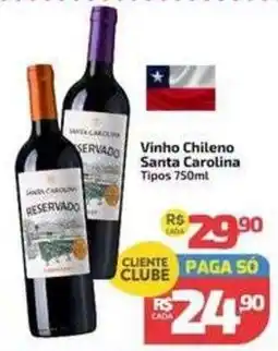 Supermercado Jacomar Vinho Chileno Santa Carolina oferta