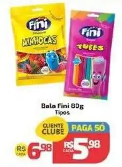 Supermercado Jacomar Bala Fini 80g Tipos oferta