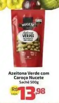 Supermercado Jacomar Azeitona verde com caroço nucete oferta