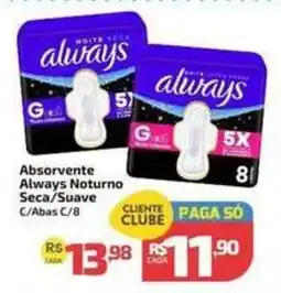 Supermercado Jacomar Absorvente Always Noturno Seca/Suave oferta