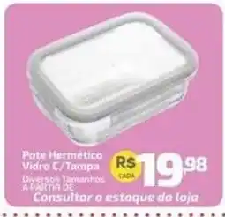 Supermercado Jacomar Pote Hermético Vidro C/Tampa oferta