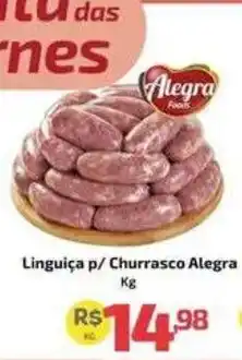 Supermercado Jacomar Linguiça p/ Churrasco Alegre oferta