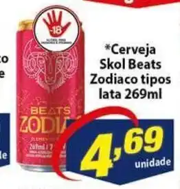 Vencedor Atacadista Cerveja Skol Beats Zodiaco tipos Lata 269ml oferta