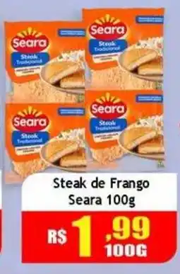 Supermercado Kibe Steak de Frango Seara oferta