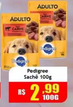Supermercado Kibe Pedigree Sachê 100g oferta