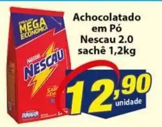 Vencedor Atacadista Achocolatado em po Nescau 2.0 sache 1.2kg oferta