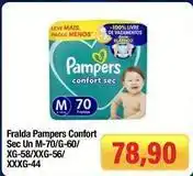 Spani Atacadista Pampers - fralda confort sec un m-70/g-60/ xg-58/xxg-56/ xxxg-44 oferta