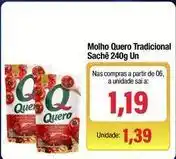 Spani Atacadista Quero - molho tradicional sachê oferta
