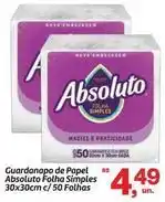 Fort Atacadista Absoluto - guardanapo de papel folha simples oferta
