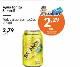 Zaffari água Tônica Sarandi oferta