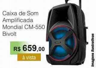 Caixa De Som Amplificada Mondial Cm-550 Bivolt