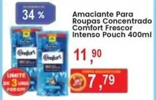 Amaciante Para Roupas Concentrado Comfort Frescor Intenso Pouch