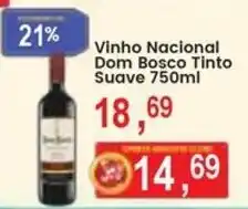Federzoni Supermercados Vinho Nacional Dom Bosco Tinto Suave oferta