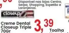 Federzoni Supermercados Creme Dental Closeup Triple oferta